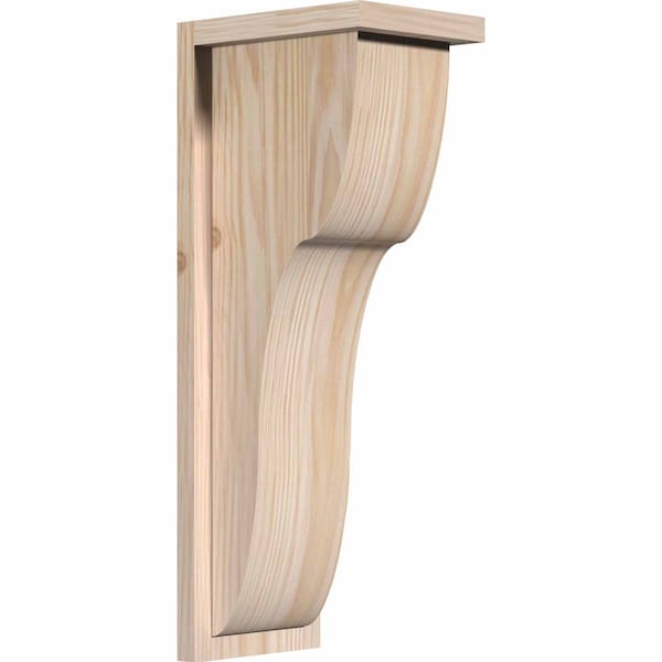 Ekena Millwork Carmel Smooth Corbel w/Backplate, Douglas Fir, 7 1/2"W x 10"D x 26"H COR08X10X26CAR01SDF - main